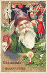 Vintage Christmas Postcard: Santa's Delivery