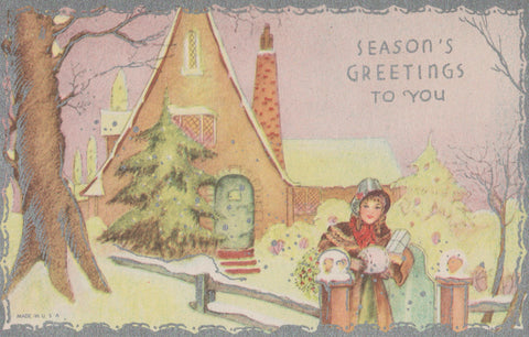 Vintage Christmas Postcard: Season's Greeting to You