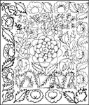 Flower Pots Bed Rug Pattern