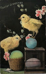 Vintage Easter Postcard: Cagey Chicks