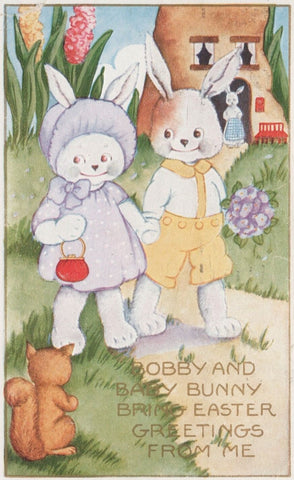 Vintage Easter Postcard: Easter Date