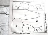 Latch Hook Kit - Summer Cape Cod Abstract Landscape complete kit with new Caron Hook
