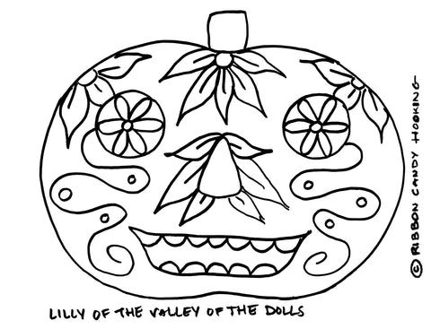 Sugar Pumpkin Skull Lilly Of The Valley of the Dolls