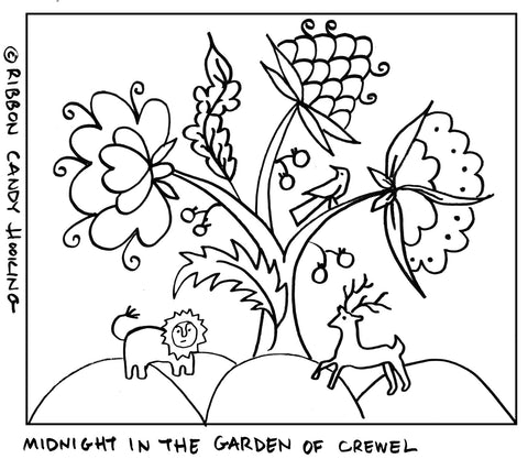 Midnight in the Garden of Crewel, Punch Needle Beginners kit