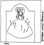 Art Deco Pin Cushion Doll with silk necktie dying kit option