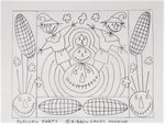 Rug Hooking Pattern Fall Autumn Popcorn Party