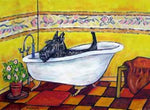 scottish terrier bath