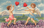 Vintage Valentine Postcard: This ball of Love