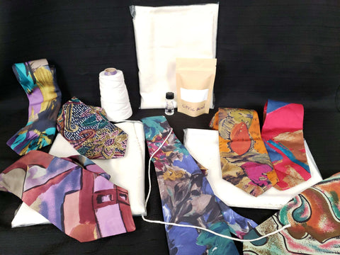 Silk Neck Tie Wool Dyeing Kit