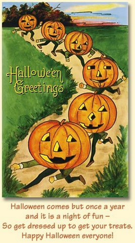 Vintage Halloween Postcard: Halloween comes but once a Year