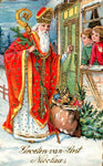 Vintage Christmas Postcard: Groeten van Sint Nicolaas