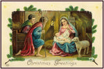 Vintage Christmas Postcard: Nativity